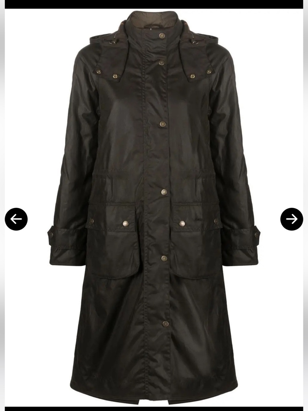BARBOUR 
Long Cannich Wax Coat